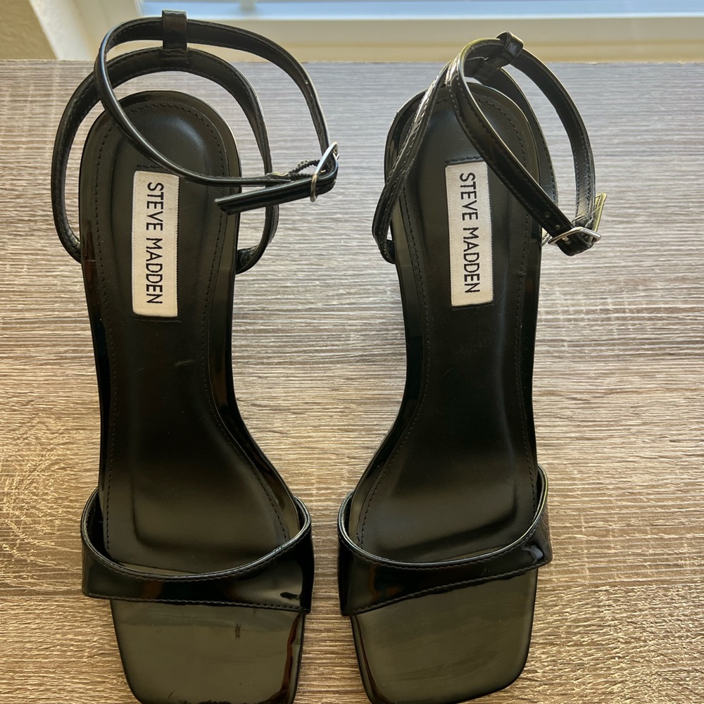 Steve Madden Black Strappy Heels